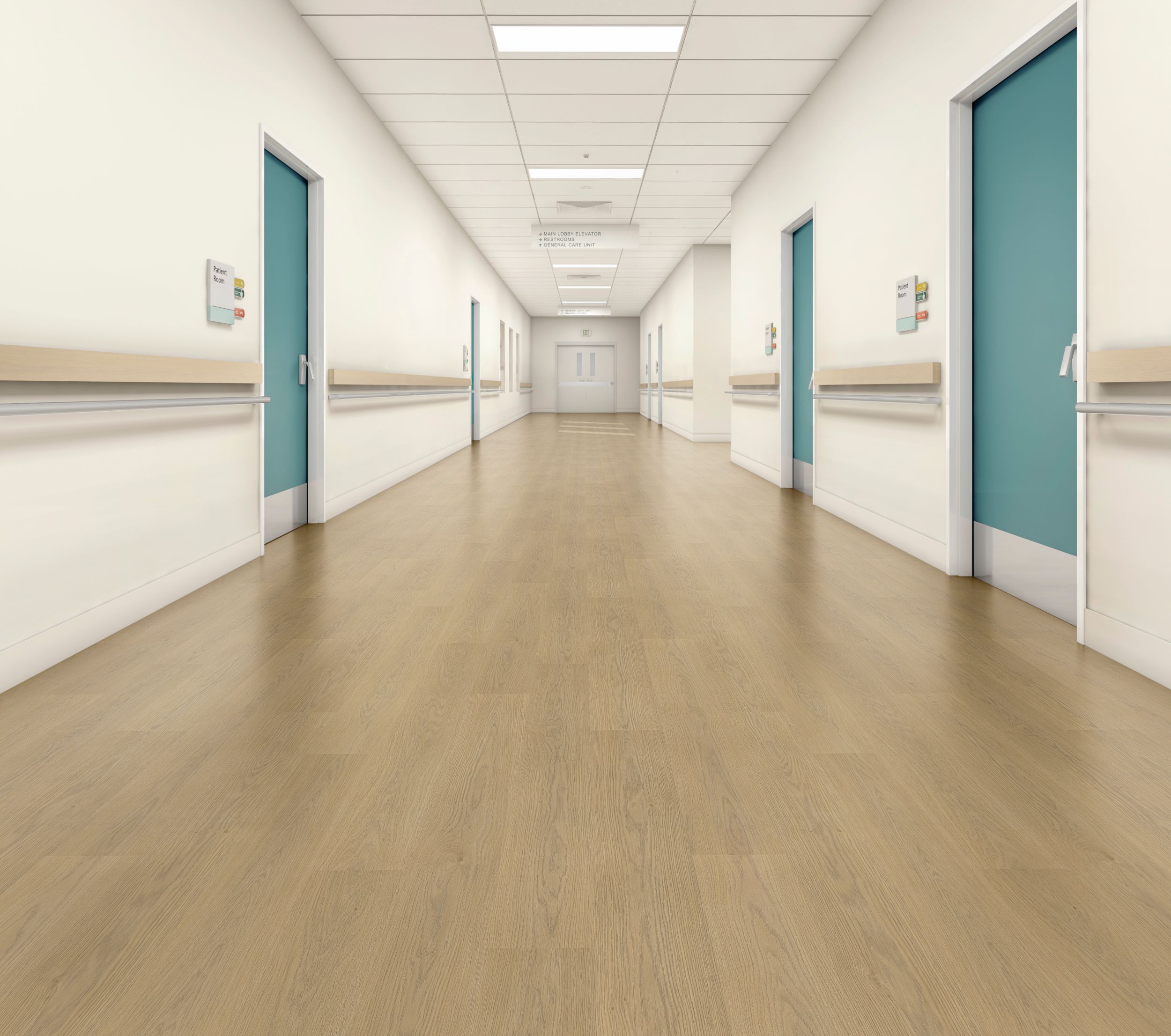 noravant timber rubber flooring in hospital corridor num&eacute;ro d&rsquo;image 4